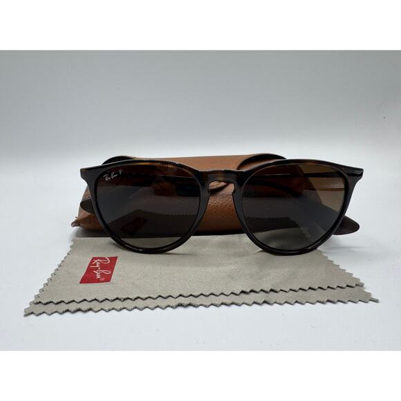Ray-Ban Erika RB4171 710/T5 Tortoise Frame With Brown Polarized Lenses - Picture 1 of 6